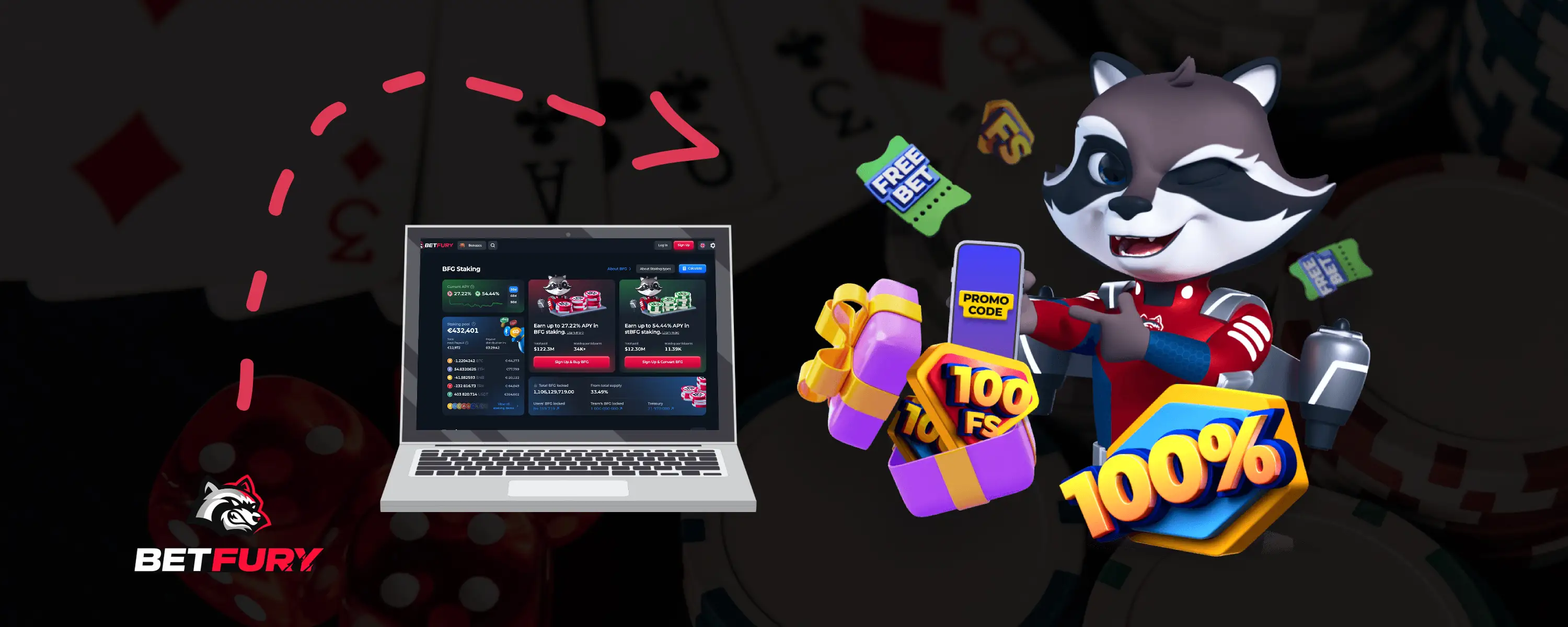 BetFury staking dashboard